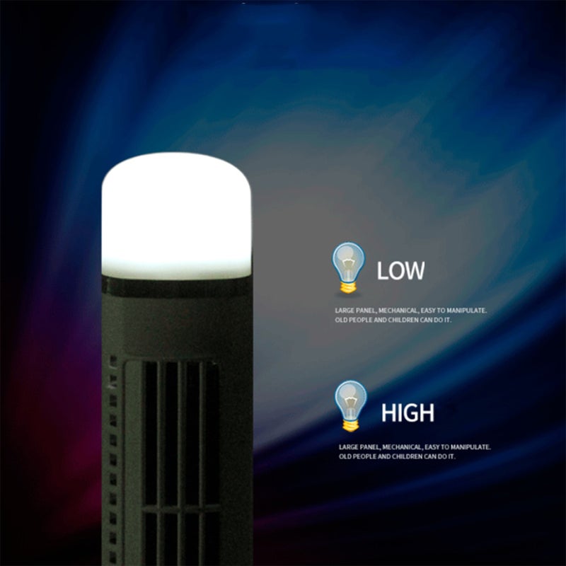 Oscillating Tower Fan 3-Speed Silent Black - 360° Rotating Space-Saving Design - Portable With Built-in Handle for Bedroom Living Room Home Office - Image 2