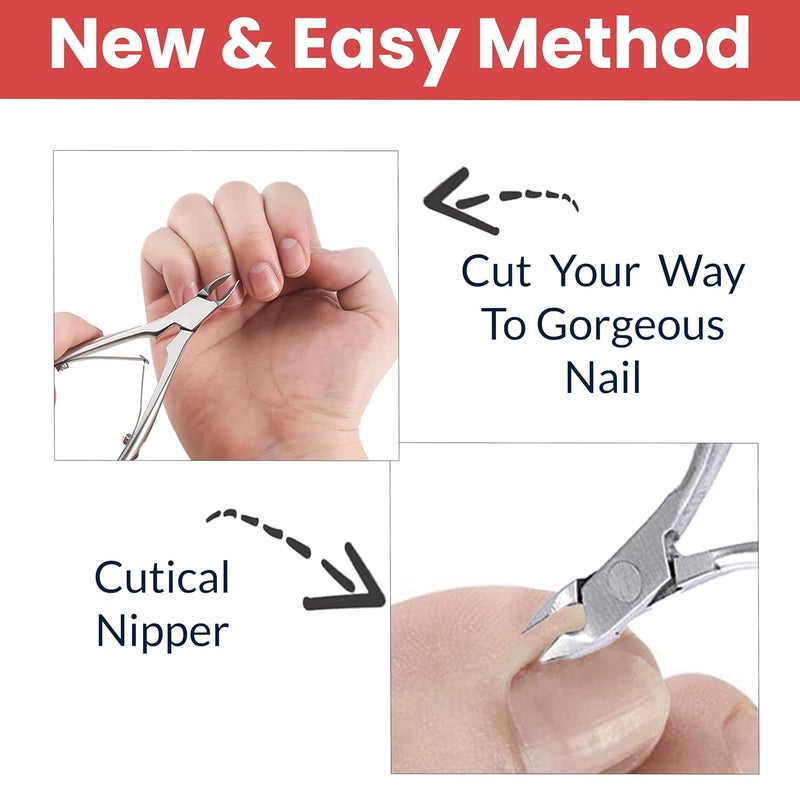 TEMPERIA 1pc Nail Cuticle Cutter and Pusher Dead Skin Remover fork Nail Cleaner for Women Men Cuticle Nipper for Pedicure Manicure Cuticle Nails Trimmer HP008 - Image 4
