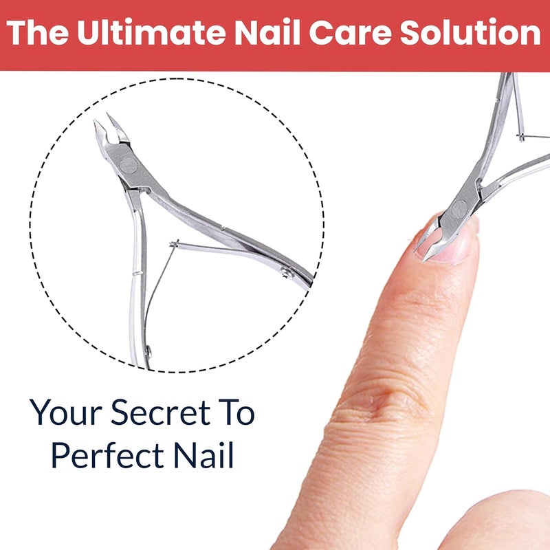 TEMPERIA 1pc Nail Cuticle Cutter and Pusher Dead Skin Remover fork Nail Cleaner for Women Men Cuticle Nipper for Pedicure Manicure Cuticle Nails Trimmer HP008 - Image 5