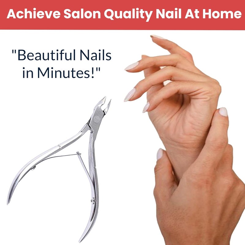 TEMPERIA 1pc Nail Cuticle Cutter and Pusher Dead Skin Remover fork Nail Cleaner for Women Men Cuticle Nipper for Pedicure Manicure Cuticle Nails Trimmer HP008 - Image 3