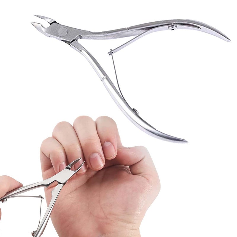 TEMPERIA 1pc Nail Cuticle Cutter and Pusher Dead Skin Remover fork Nail Cleaner for Women Men Cuticle Nipper for Pedicure Manicure Cuticle Nails Trimmer HP008 - Image 1