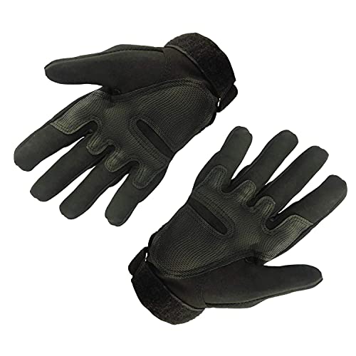 ZaySoo Full Finger Hard Knuckle Motorcycle Army Shooting Tactical Outdoor Breathable Gym & Fitness Cycling Riding Gloves for Boys & Men(Size:M, Black) - Microfiber - Image 2