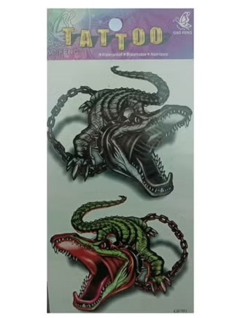 Temporary crocodile Animal tattoo with a beautiful and eye-catching design - Image 3