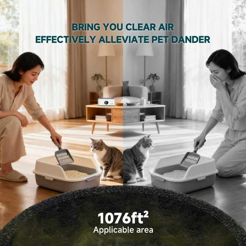 SheerAIRE Home HEPA Air Purifier 3 Speed Control, 2/4/8H Timer, Filter Indicator, Ambient Light, 360Â° Outlet, Suitable for Living Rooms, Home Offices, Car Cup Holders & Dorms - Image 5