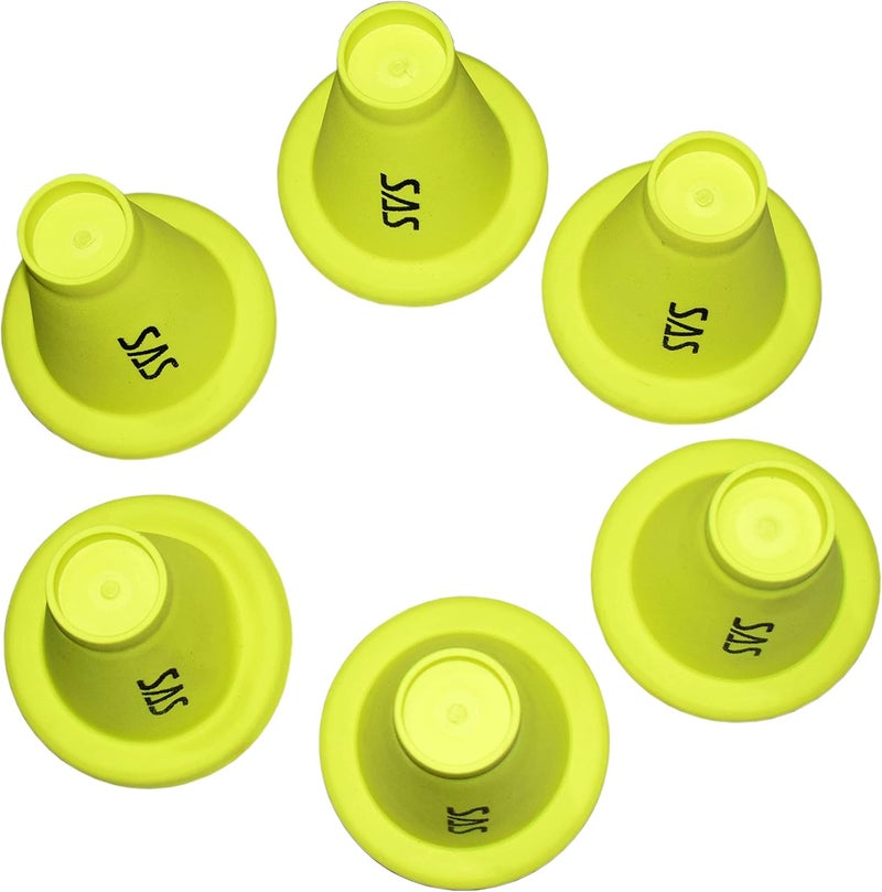 PVC Cricket Batting tee for Cricket practices Pack of 6 Yellow - Image 4
