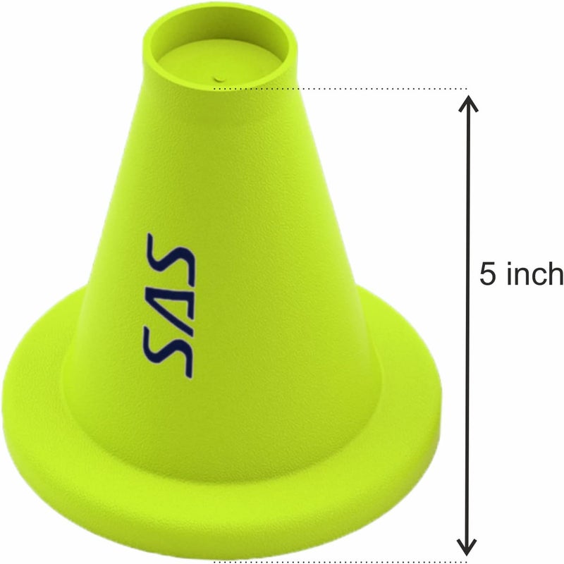 PVC Cricket Batting tee for Cricket practices Pack of 6 Yellow - Image 2