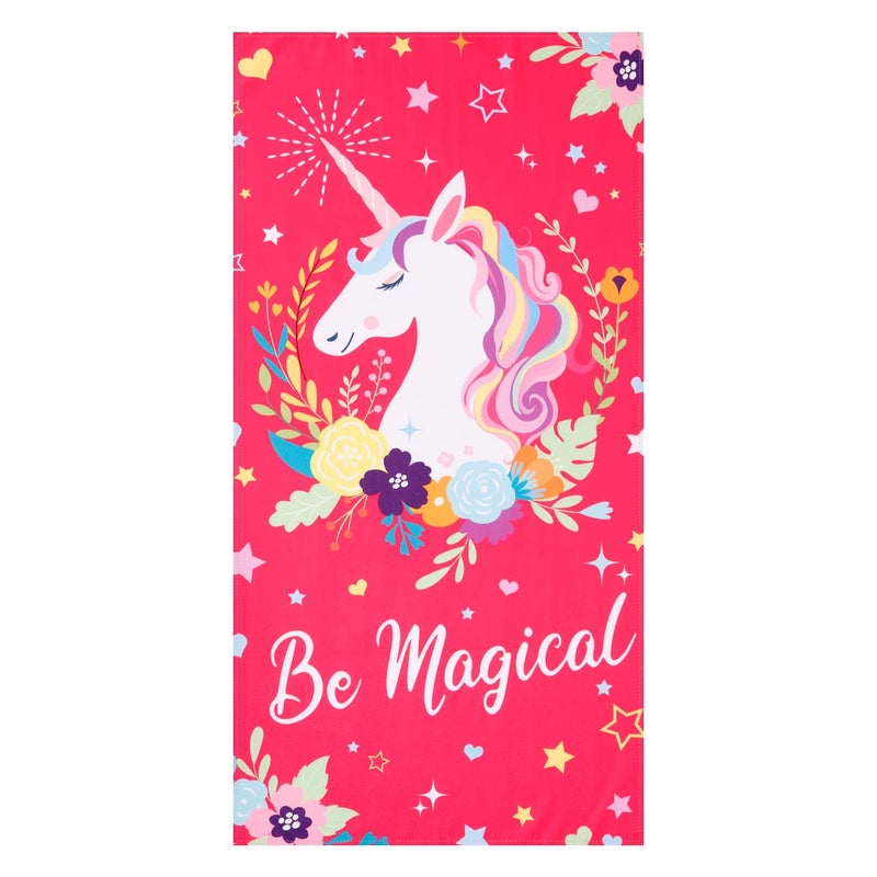 LIVILAN Unicorn Beach Towel for Girls Kids Oversized Rainbow Beach Towel Microfiber Quick Dry Sand Free Pool Yoga Bath Cute Thin Towel Toddler Beach Towel Blanket Unicorn Gifts 30x60