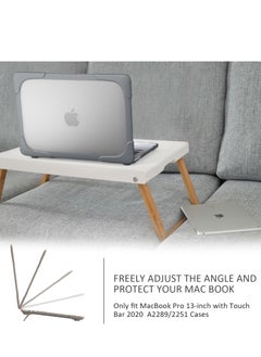GULFLINK Hard Shell Case Cover With Kickstand Shockproof Function For MacBook Pro(A2251/A2289/A2338) 13 Inch  - Image 3