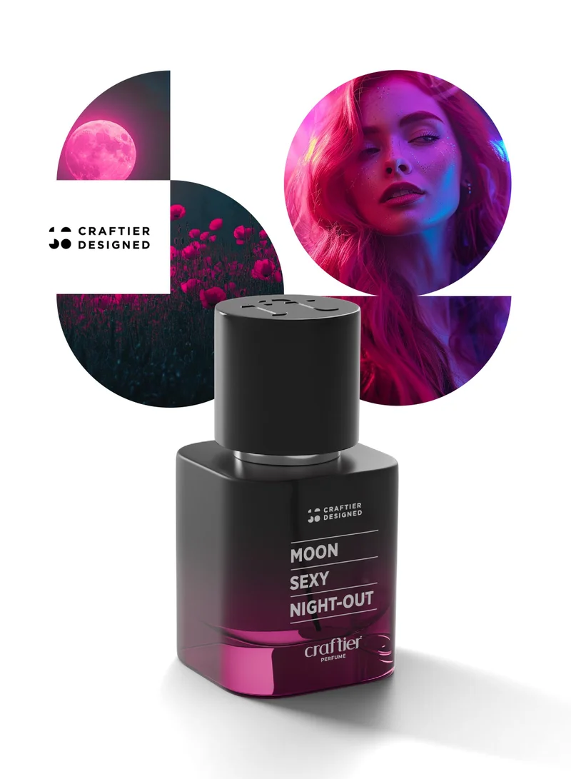 Craftier Perfume Moon Sexy Night-Out Craftier Designed MOON SEXY NIGHT-OUT Eau De Parfum For Women - 50ml, Long Lasting Fruity Sweet Perfume, Longevity Upto 24 Hours, Premium Women's Fragrance For Summer for Women | Best Price UAE