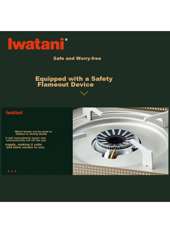 Iwatani Imported Outdoor Windproof Portable Gas Stove For Camping And Barbecue, 4.1kw High Flame, Cb-ah - Image 2