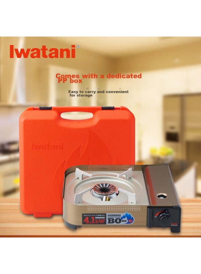 Iwatani Imported Outdoor Windproof Portable Gas Stove For Camping And Barbecue, 4.1kw High Flame, Cb-ah - Image 3