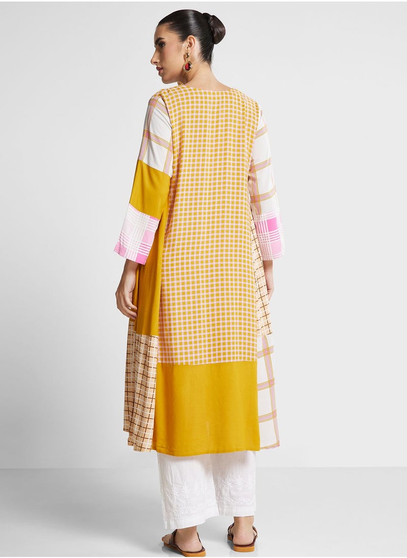 Nishat Linen - Embroidered Pleated Kurti - Image 1