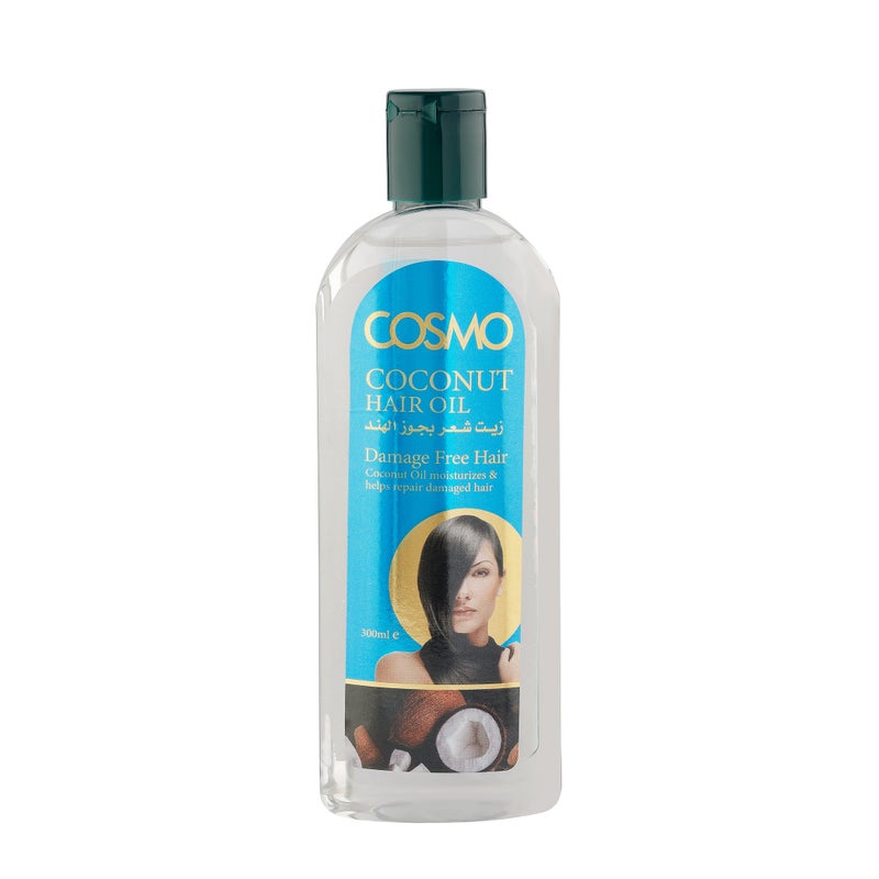 COSMO Coconut Hair Oil 300ml Herbal Extracts, Damage Free, Non Greasy Formula, Deeply Moisturizing, Healthy & Shiny Hair, For Unisex, For All Hair Types - Image 1