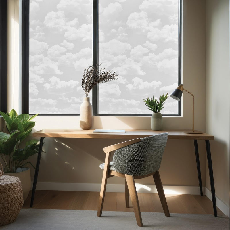Artscape Clouds 24 x 36 Inch Window Film, Made in USA â€“ Provides Decorative Privacy, Non-Adhesive, Etched Frosted Glass Pattern, UV Protection, Easy to Apply and Removable - Image 3