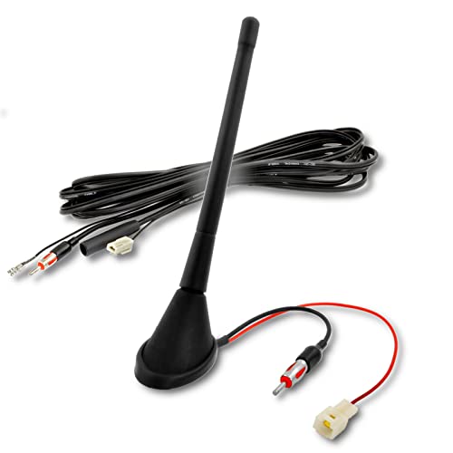 The Wires Zone Universal Roof Mount AM/FM Bands Radio Stereo Amplified Car Truck SUV Antenna - Image 1