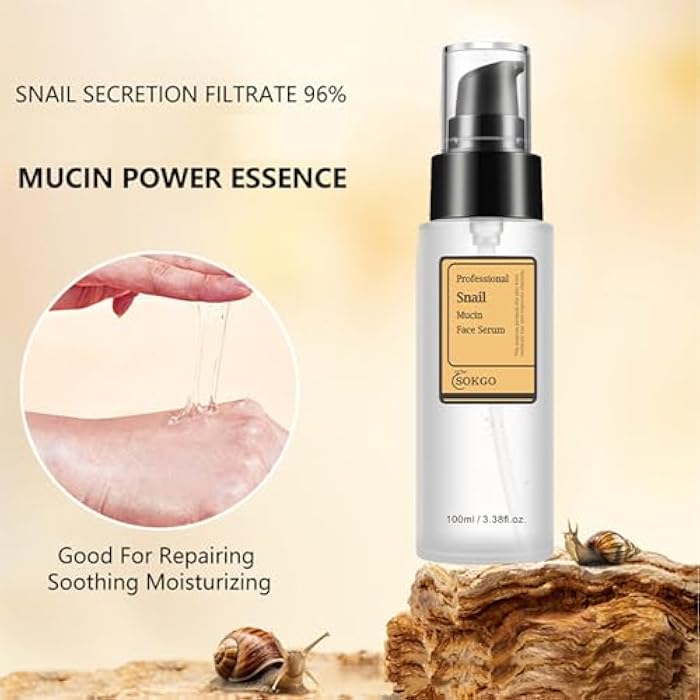 Sokgo Professional Snail Mucin Serum, Intensive Hydration and Repair for Healthy Skin - Image 3