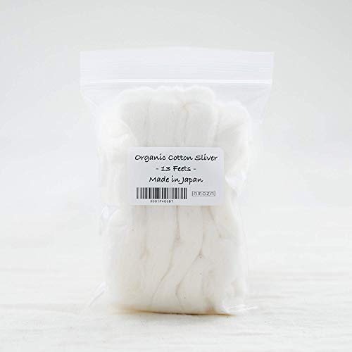 AMOZA Japanese Organic Cotton Sliver 13 Feets 100% Organic Unbleached [Made in Japan] (4 Packs) - Image 2