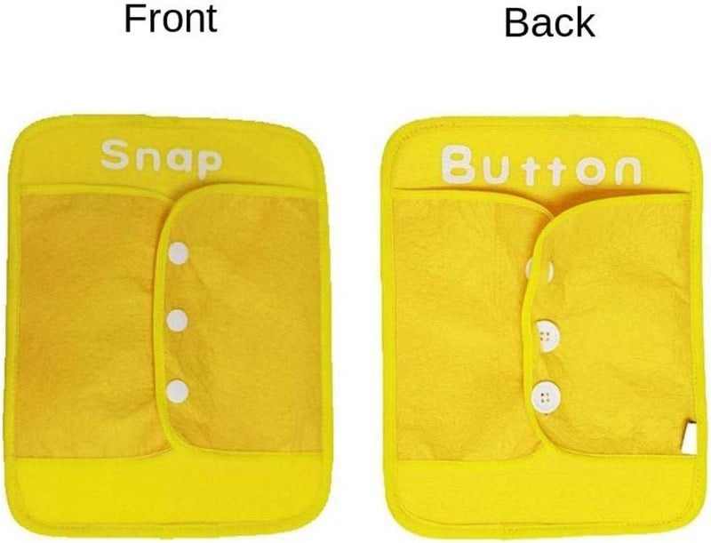 klarako Toddler Busy Board Sensory Board Educational Montessori Toys Basic Fine Motor Skills Learning to Dress Kids Activities Board  Button - Image 5