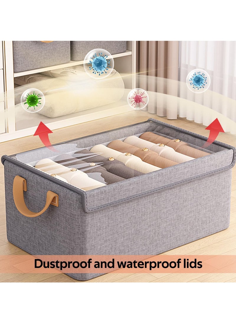 Kimaya 4Pack Clothing Storage Boxes with Lid  - Image 3