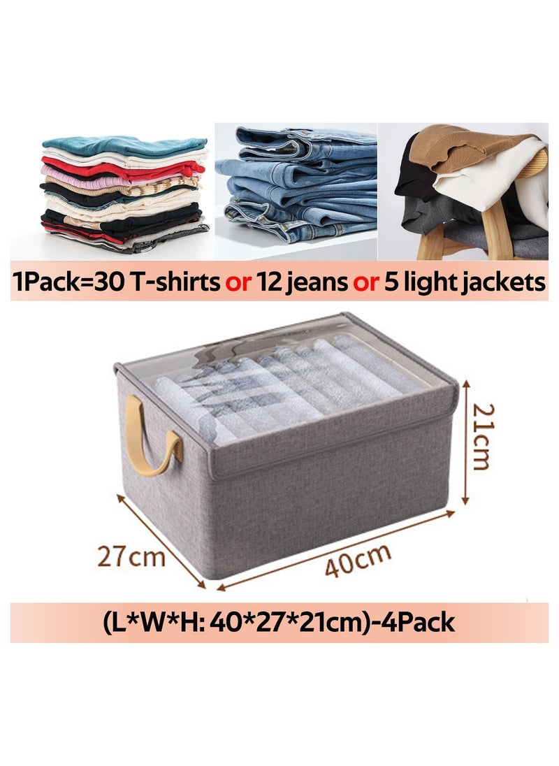 Kimaya 4Pack Clothing Storage Boxes with Lid  - Image 2