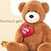 Tezituor Giant Teddy Bear Stuffed Animal 5Ft with HeartLarge I Love You Bear Plush Toys for Kids Gift for Girlfriend - Image 4