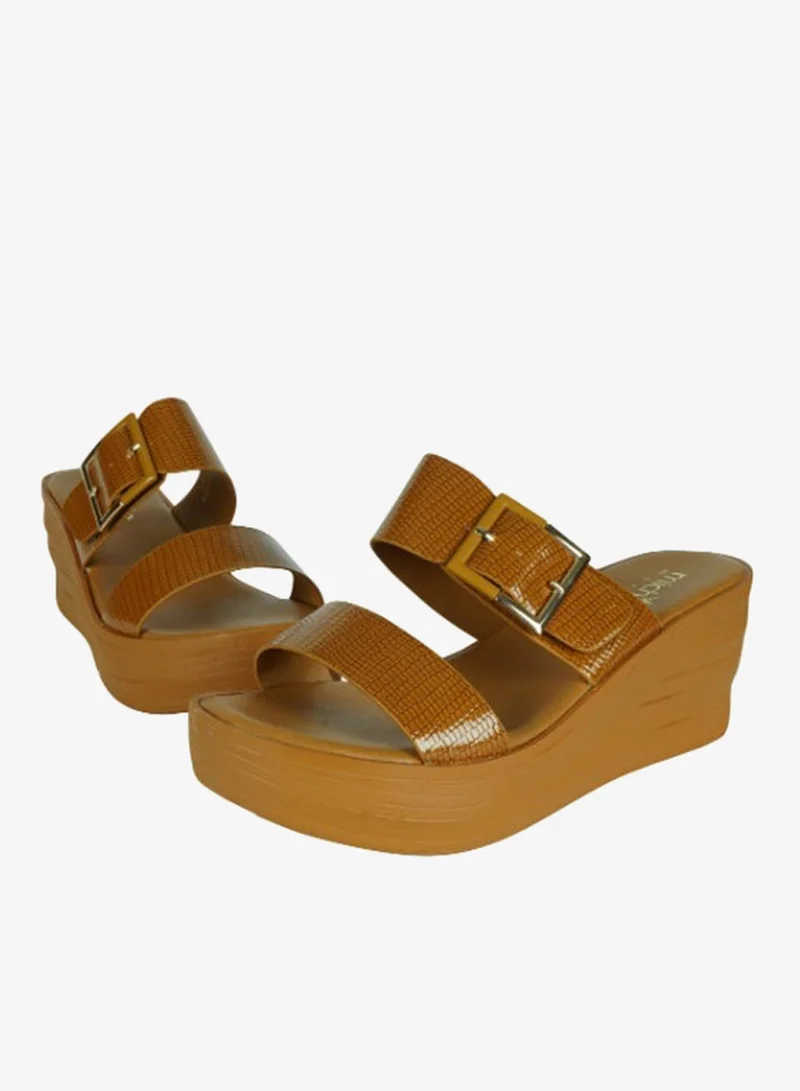 Michelle Morgan Camel 092-2566 Michelle Morgan Ladies Wedge Sandals 219RJ662 Camel for Women | Best Price UAE
