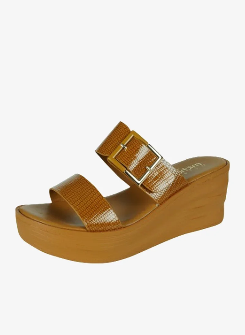 Michelle Morgan Camel 092-2566 Michelle Morgan Ladies Wedge Sandals 219RJ662 Camel for Women | Best Price UAE
