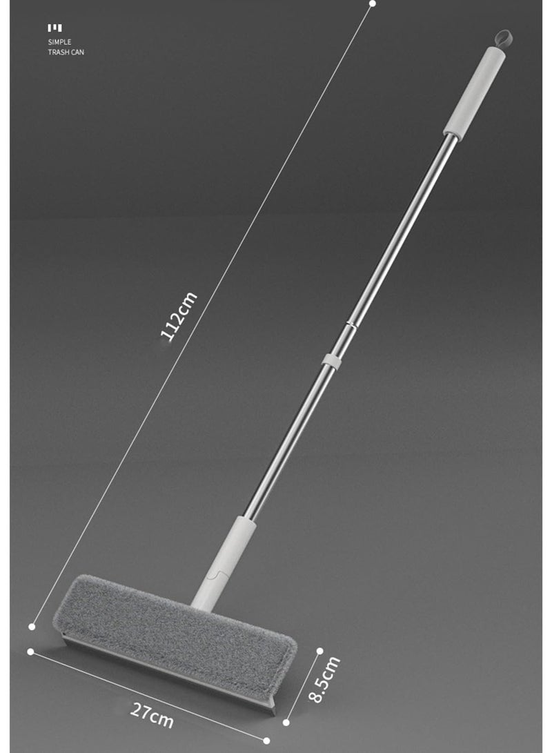 2-in-1 Window Squeegee & Brush Cleaner Kit with 2 Microfiber Clothes - أداة تنظيف نافذة مقبض طويل تلسكوبي للزجاج والمرايا والبلاط - للاستخدام الداخلي والخارجي في المنازل والمساجد السعودية - Image 4