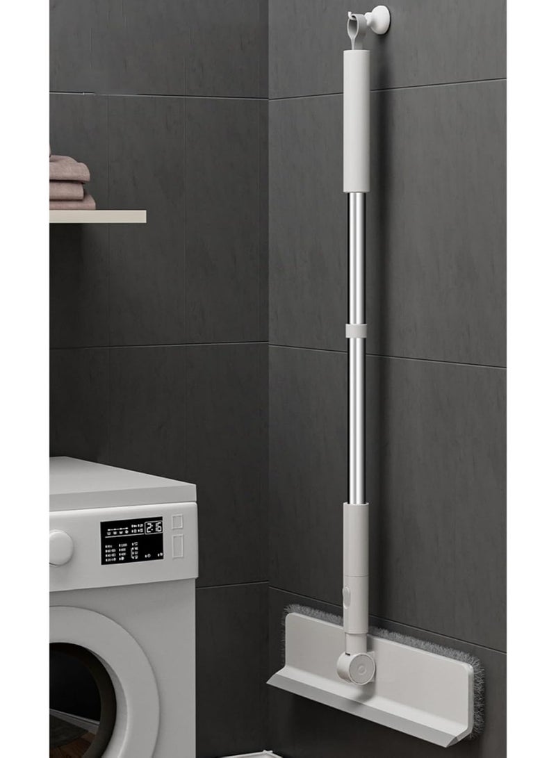 2-in-1 Window Squeegee & Brush Cleaner Kit with 2 Microfiber Clothes - أداة تنظيف نافذة مقبض طويل تلسكوبي للزجاج والمرايا والبلاط - للاستخدام الداخلي والخارجي في المنازل والمساجد السعودية - Image 3