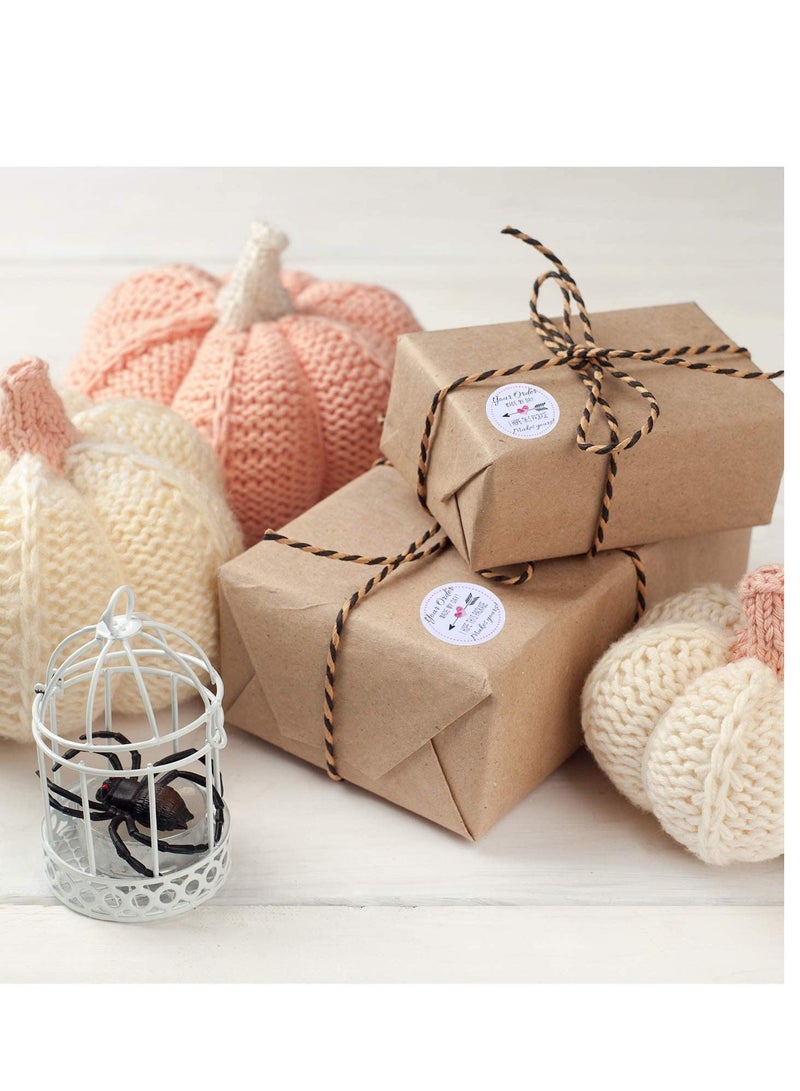 SOLARAE ملصقات تجارية زخرفية، 500 قطعة طلبك جعل يومي، ملصق دائري ذاتي اللصق، شكرًا لك على أختام الأظرف والأكياس، مستلزمات الحفلات (أحمر، 3 سم / 1.2 بوصة) - Image 3