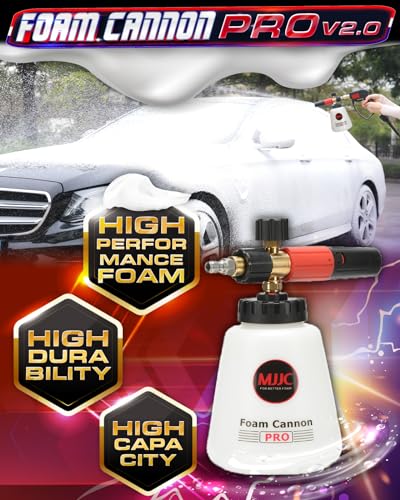 MJJC Foam Cannon Pro V20 Thicker Snow Foam Technology with 14 Inch Quick Connector for Pressure Washer 40 oz Bottle Pro V20 14 Quick Connector SOAP Sample - Image 3