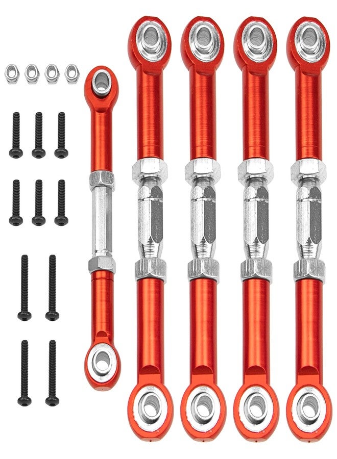 Vgoohobby Metal Turnbuckles Rod Camber Links Steering Linkage Tie Rods Pull Rod Compatible with Redcat Racing Blackout SC,SC Pro, XTE, XTE Pro,XBE,XBE Pro 1/10 RC Car (Red) - Image 1
