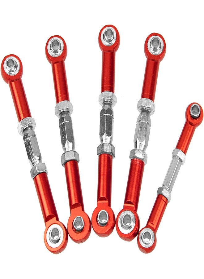 Vgoohobby Metal Turnbuckles Rod Camber Links Steering Linkage Tie Rods Pull Rod Compatible with Redcat Racing Blackout SC,SC Pro, XTE, XTE Pro,XBE,XBE Pro 1/10 RC Car (Red) - Image 3