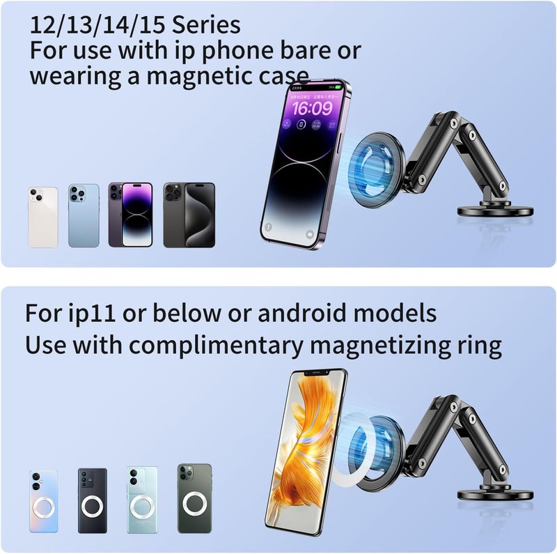 Car Mount Phone Holder Angle Adjustable for 15 14 360° Rotation Navigation Mobile Stand - Image 4
