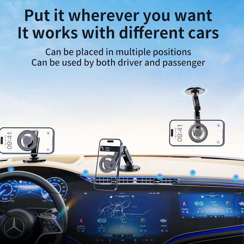 Car Mount Phone Holder Angle Adjustable for 15 14 360° Rotation Navigation Mobile Stand - Image 1