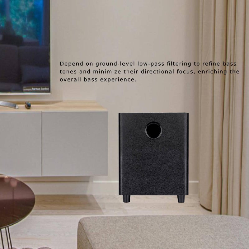 8 Inch Passive Subwoofer, 100W Power Heavy Bass Powerful Sound Synthetic Fiber Wood Material, Passive Speaker for Home Theater Party Plug and Play - Image 4