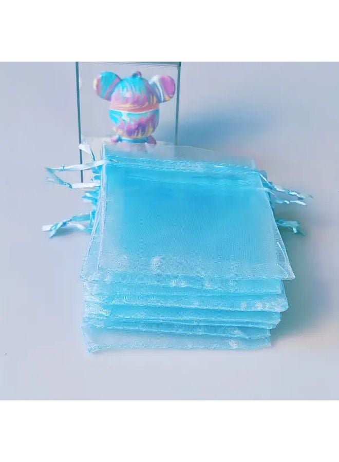Sky Blue 20PCS Jewelry Storage Nylon Bags Gift Packaging Decoration - Image 2