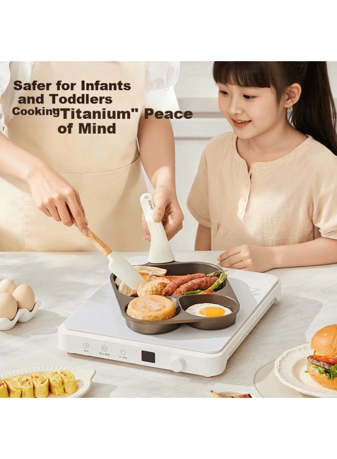 Joyoung 23cm Titanium Non-stick Multifunctional 3-in-1 Breakfast Frying Pan For Open Flame - Image 4