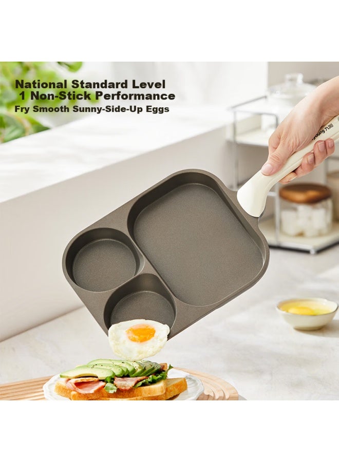 Joyoung 23cm Titanium Non-stick Multifunctional 3-in-1 Breakfast Frying Pan For Open Flame - Image 2