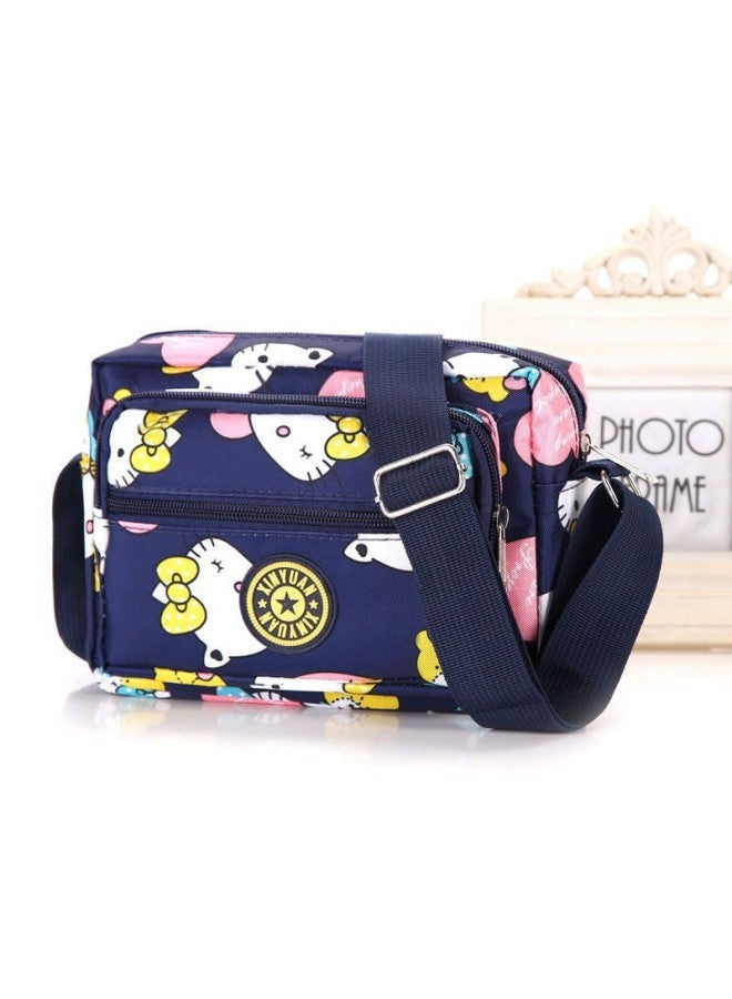 Casual Women's Crossbody Bag Nylon Flower Cloth Shoulder Bag Fashion Crossbody Coin Purse OxFord Cloth Shoulder Cloth Bag-Color:Multi-pattern Match  - Image 2