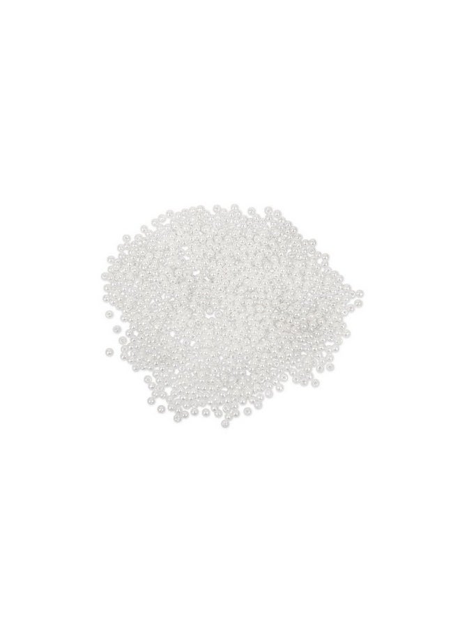 Multicraft Imports - Craft Medley 850 Piece Acrylic Pearl Beads 3Mm Sleek White - Image 1