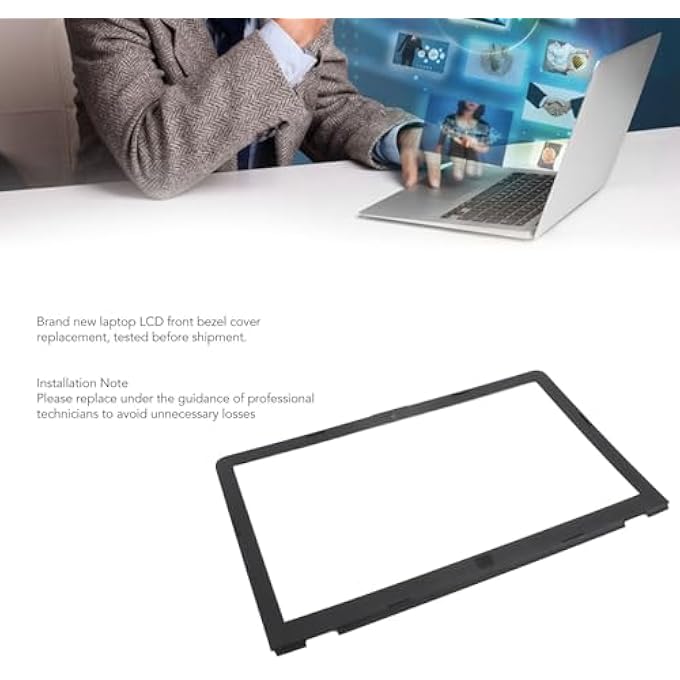 LAPTOP REPLACEMENT LCD FRONT PANEL COVER, NOTEBOOK LCD FRONT PANEL FRAME, REPLACEMENT PARTS COMPATIBLE WITH HP 15G BR 15 BS BU BW 250 255 G6 TPN C129 TPN C130 LAPTOPS - Image 2
