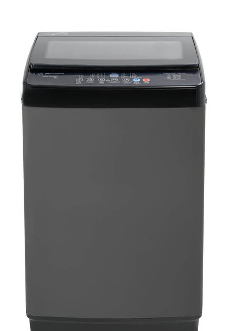 White Point washing machine, top automatic, 9 kg, digital screen, diamond top, dark gray