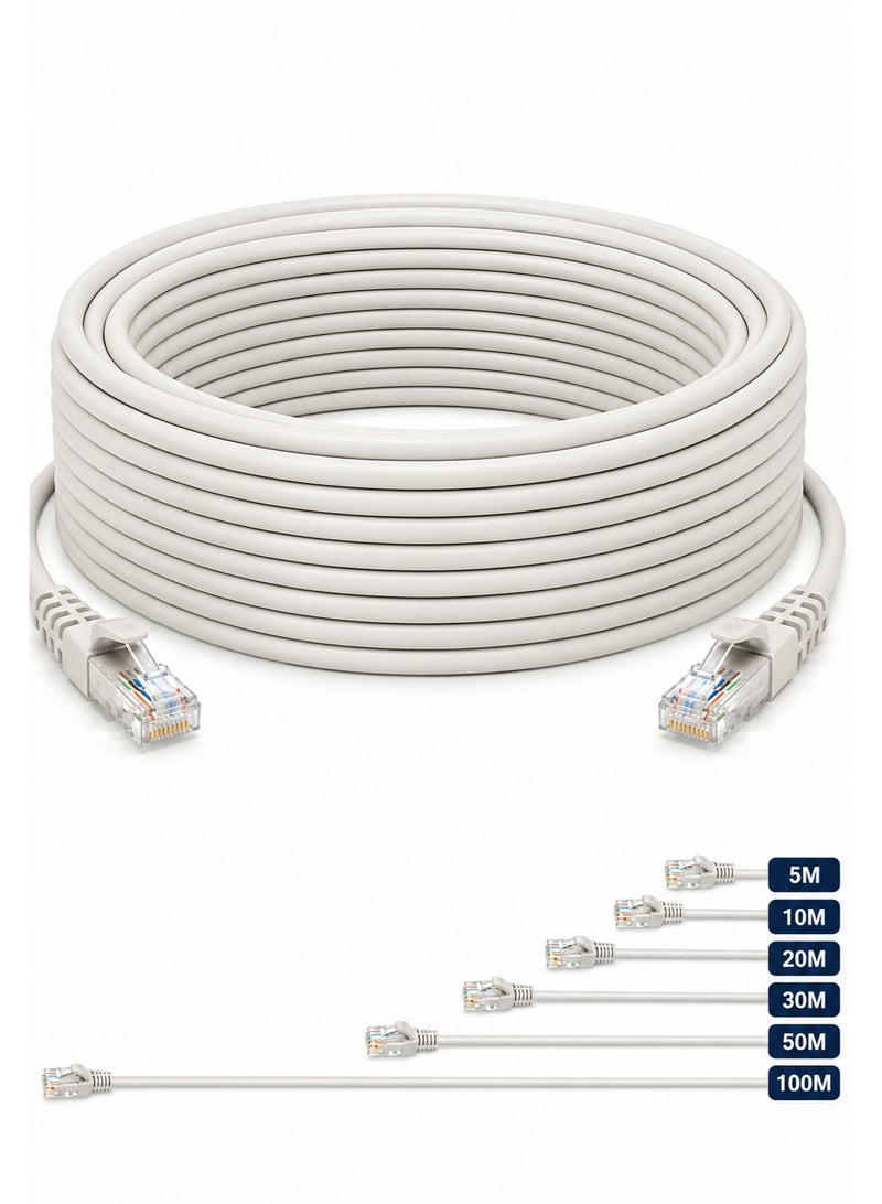 Premium CAT6 Ethernet Cable – High-Speed Gigabit LAN Network Cable RJ45 for Router, PC, Gaming & Modem (Multiple Sizes) - Image 1