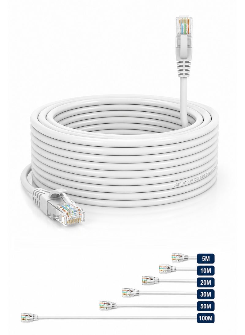 كابل إيثرنت CAT6 عالي السرعة – كيبل شبكة LAN جيجابت RJ45 للراوتر والكمبيوتر والألعاب (أطوال متعددة) - Image 1