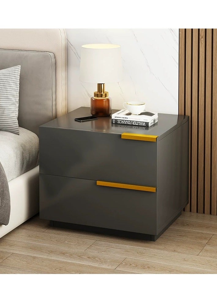 Generic Modern Bedside Table Bedside Cabinet Nightstand with 2 Drawers and Spacious Countertop for Bed Side Sofa Bedroom Living Room（White 50×42×60CM）  - Image 2