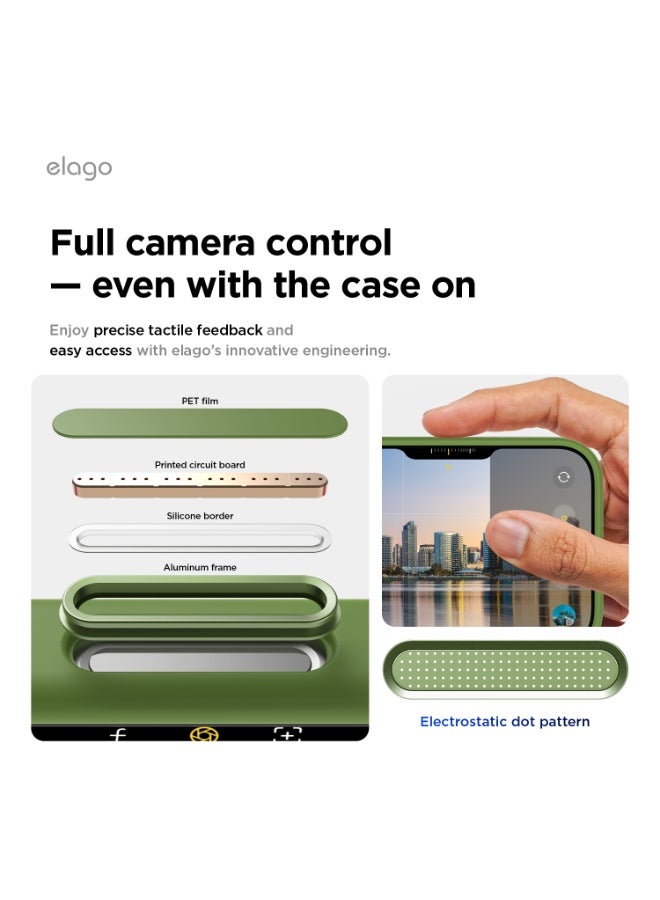 Elago Magnetic Liquid Silicone for iPhone 17 Pro case cover [Camera Control Button Cover] compatible with MagSafe Shockproof - Cedar Green - Image 3