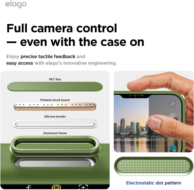 Elago Magnetic Liquid Silicone for iPhone 17 Pro | iPhone 18 Pro case cover Compatible with MagSafe - Cedar Green - Image 3