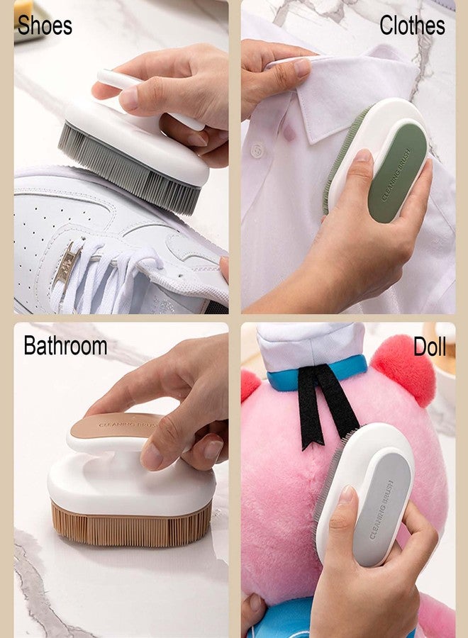 Selaurel 2Pcs Soft Bristle Cleaning Brush Silicone Laundry Stain Brushes Small Household Washing Brush Scrub Brushes for Cleaning Laundry Brush for Stains on Clothes Hats Underwear, Comfort Grip - Image 5