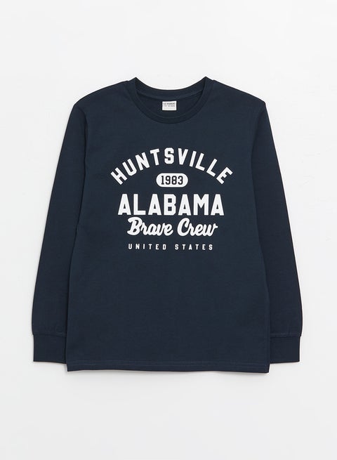 تيشيرت أولادي بأكمام طويلة مطبوع